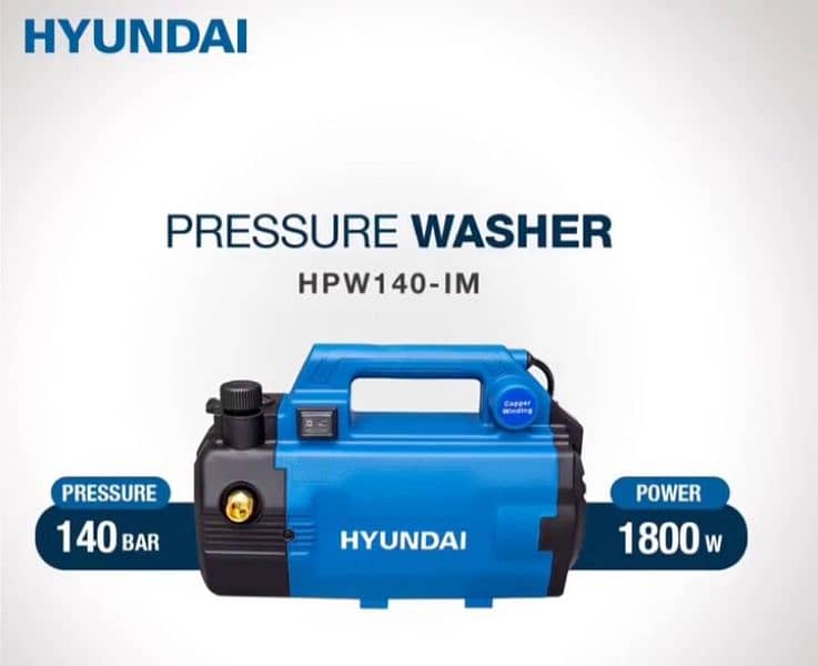 Hyundia induaction motor high  solar washer  1800 Watts and 140 bar 0