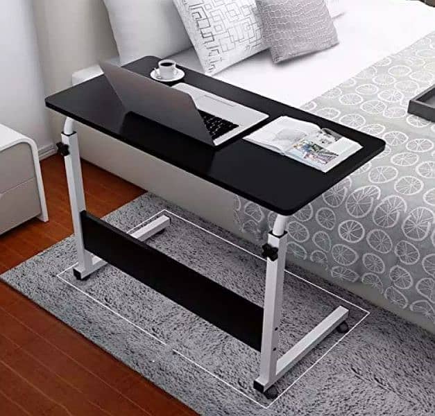 laptop table,Study table , adjustable height with Wheels 2