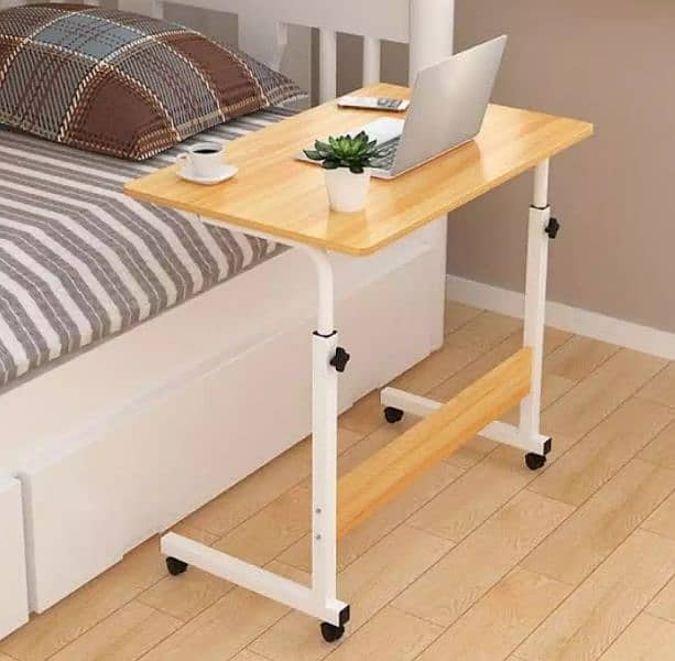 laptop table,Study table , adjustable height with Wheels 3