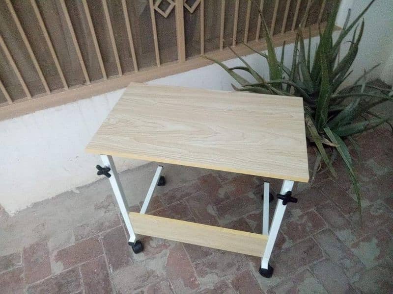 laptop table,Study table , adjustable height with Wheels 4