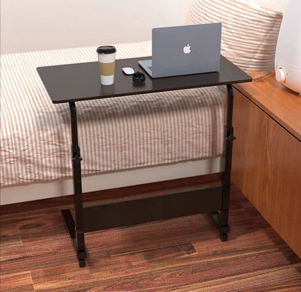laptop table,Study table , adjustable height with Wheels 6