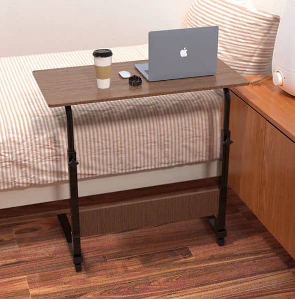 laptop table,Study table , adjustable height with Wheels 7