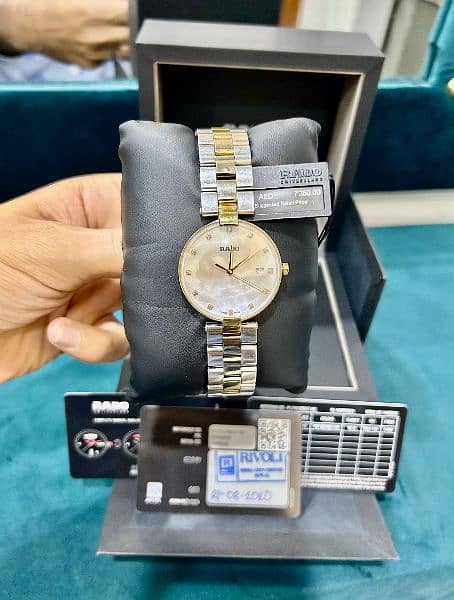 RADO COUPLE 12 DIAMONDS ORIGINAL MENS WATCH SWISS MADE FOR SALEŕ 6