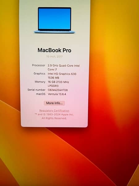 Macbook pro 2017 TouchBar 16/512 4gb extra graphic card 3