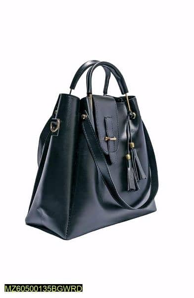 3 Pcs Womens Pu Leather Plain Shoulder Bag 2