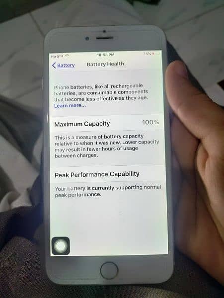 Iphone 6 plus | 64gb | pta approved | silver | box pack |battery 100% 1