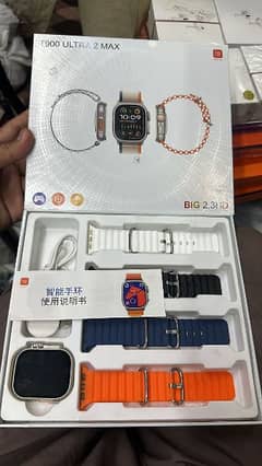 Smart Watch T-900 Ultra 2 max With 4 extra straps and Big Display.