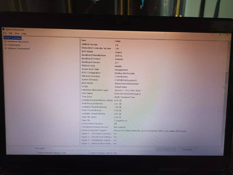 Dell Laptop Core i5-2520M CPU @ 2.50GHz128 9