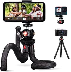 Phone Tripod, Lammcou 3 in 1 Flexible Tripod for Camera & Cell Phone
