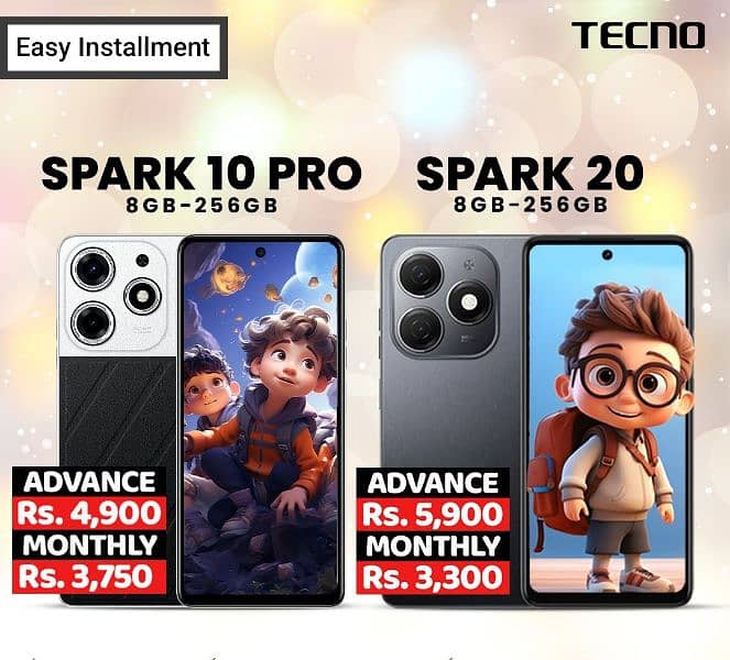 Tecno  | mobile on Installment موبائل فون اسان اقساط پر حاصل کریں 0