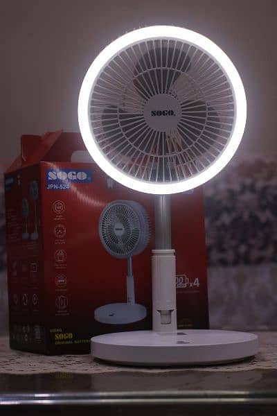 SOGO, Rechargeable Fan, 8 Inch, 4 Batteries, JPN-524 1