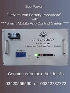 ECO POWER LITHIUM ION BATTERY with SMART MOBILE APP CONTROL SYSTEM