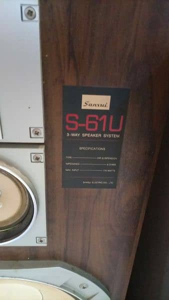 sansui company vintage speaker wooden made 10