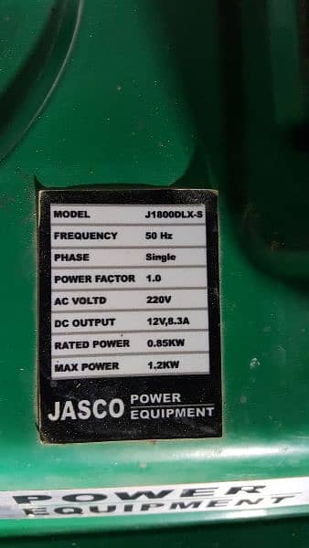 Jasco generator  1.5 KV self start 1