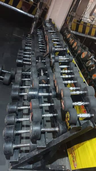 Rubber Coated used dumbbells For Sale 1