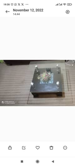 Glass square table