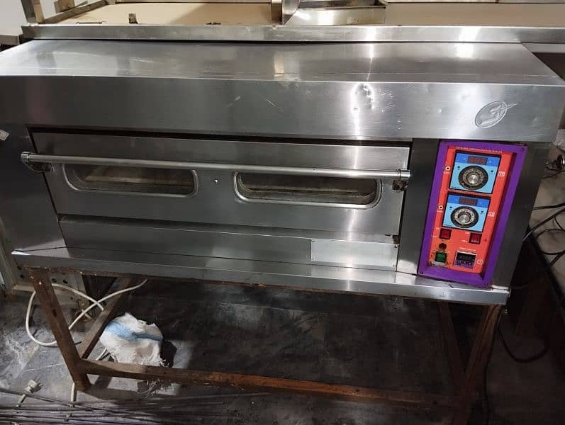 pizza oven with dough profer and hot case 10