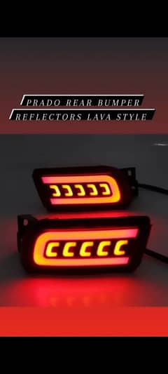 Toyota Prado Rear Bumper Reflectors Lava Lights
