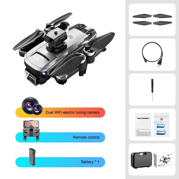 S99  4K Brushless Remote Control Double Camera Drone 5