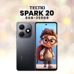 Tecno Spark 20 | 8GB-256GB easy Installment par hasil Karen