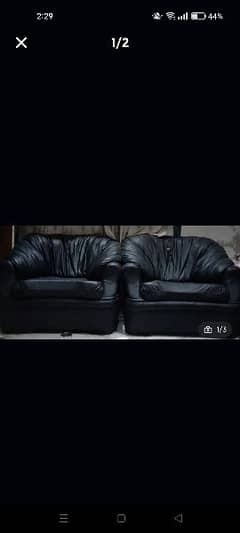 7 seater sofa black set. 0