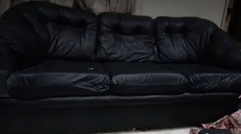 7 seater sofa black set. 1