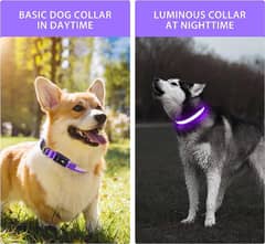 PcEoTllar LED Dog Collar & without LED Collar