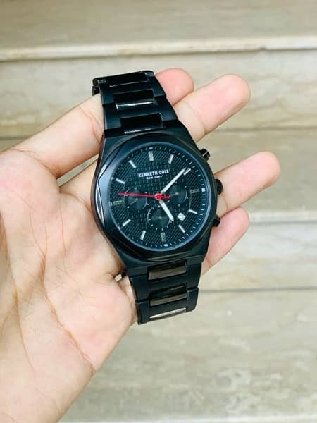 Kenneth Cole Original Black Dial Chronograph Watch 9.5/10 Condition 3