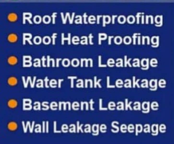 ROOF WATERPROOFING | HEAT PROOFING | WASHROOM LEAKAGE | WATER TANK 13
