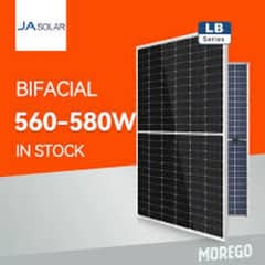 ja bifacial 580W available with home delivery