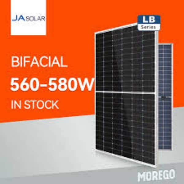 ja bifacial 580W available with home delivery 0
