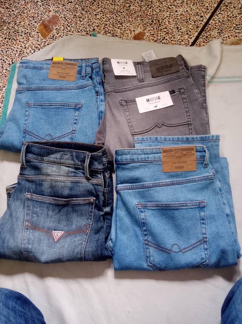 Imported Used jeans, Export leftover jeans, Cotton jeans pants. 3