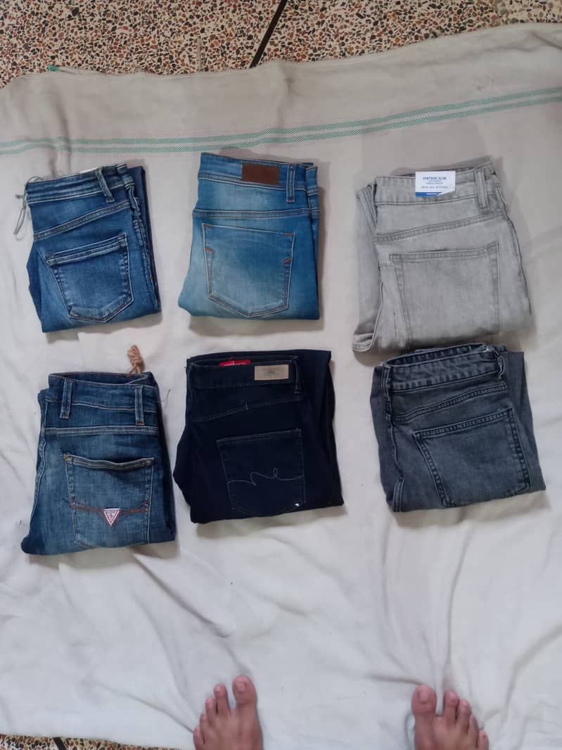 Imported Used jeans, Export leftover jeans, Cotton jeans pants. 15