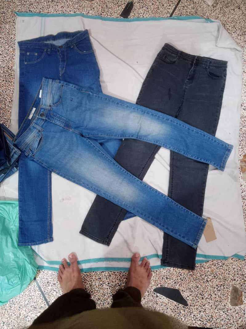 Imported Used jeans, Export leftover jeans, Cotton jeans pants. 17