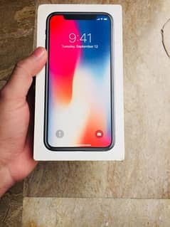 I phone x with box 64 gb open only face I’d set  number 03111699774