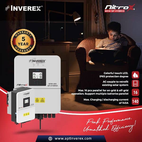 INVEREX NITROX 6KW – 48 V SOLAR INVERTER (SINGLE PHASE) 0