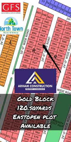 North Town Residency Phase. 1gold block 120sqyards plot