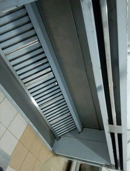 Commercial kitchen exhaust Hood, Table, Sink, Storage, Shelving 1