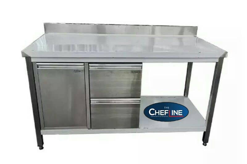 Commercial kitchen exhaust Hood, Table, Sink, Storage, Shelving 9