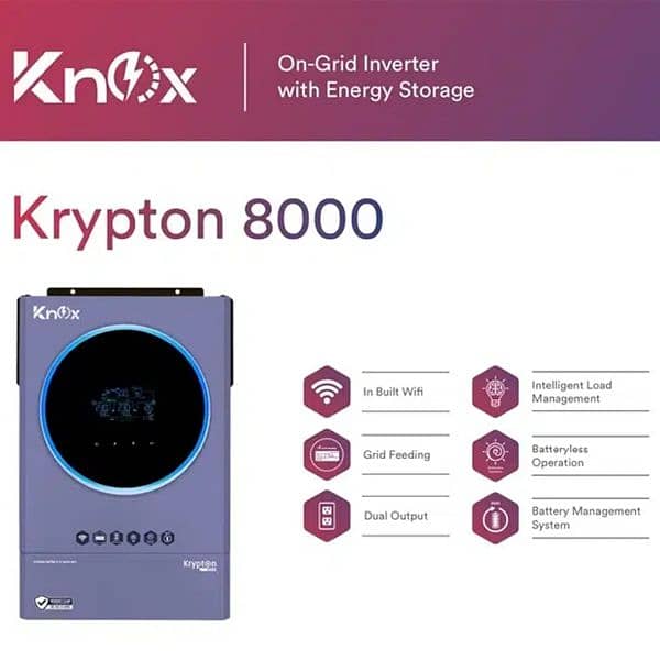 Knox krypton 8000 6kw brand new hybrid inverter 0