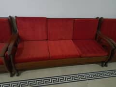 Urgent!!! Good Quality wood sofa set for sale!!!
