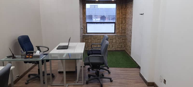 277SQ FT FURNISHED OFFICE ON RENT- 1 HALL 11FT X 23FT WITH WASH ROOM 1