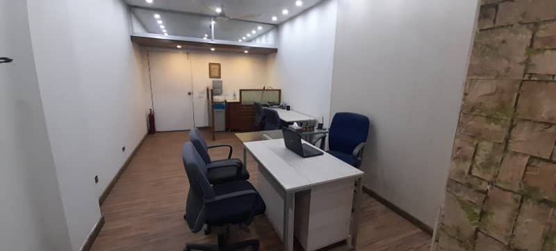 277SQ FT FURNISHED OFFICE ON RENT- 1 HALL 11FT X 23FT WITH WASH ROOM 5