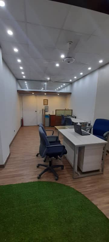 277SQ FT FURNISHED OFFICE ON RENT- 1 HALL 11FT X 23FT WITH WASH ROOM 6