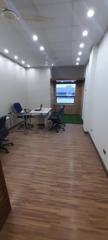 277SQ FT FURNISHED OFFICE ON RENT- 1 HALL 11FT X 23FT WITH WASH ROOM 7