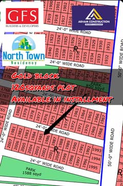 North town residency phase 1 gold block 120sqyards plot