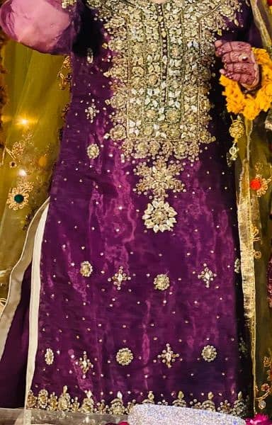 Mehndi Dress with Sharara 2