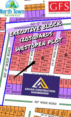 North town residency ph. 1 executive block 120sqyads westopen plot