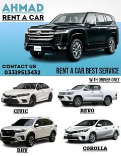 Car Rental Services /Rent a Car/Rent a Car service/ With Driver