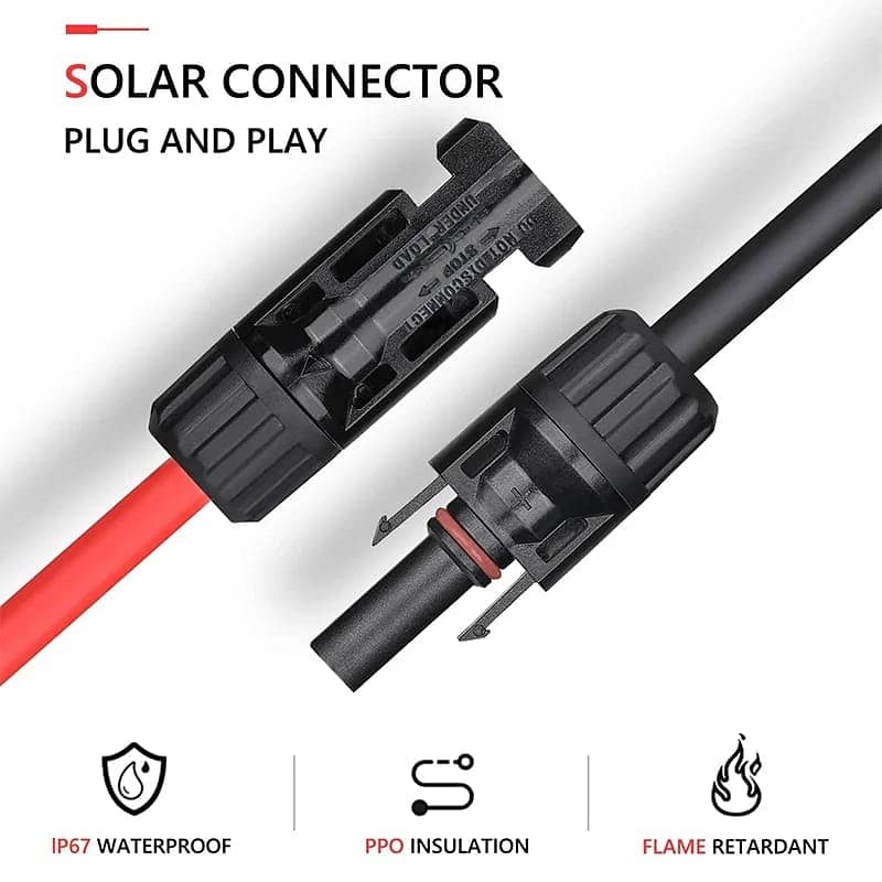 (5 Pairs Packs) Solar Connectors MC4 Male/Female IP67 Solar Connectors 3